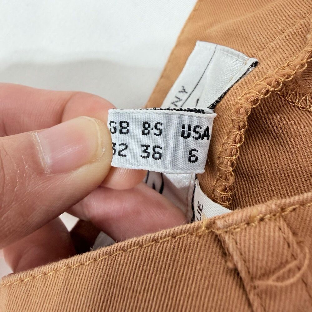 Vintage Genny Pleated Trousers Brown Size 6 High Waist Tapered Retro ITALY Made - Picture 8 of 12